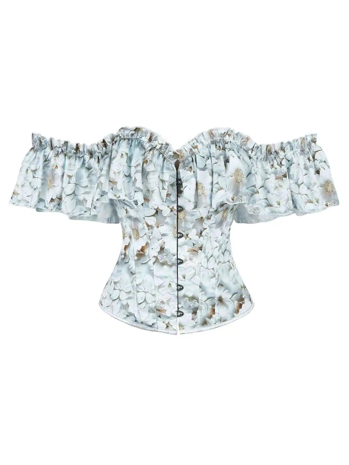 New three-dimensional flower satin lace sexy tube top corset Palace ladies body corset