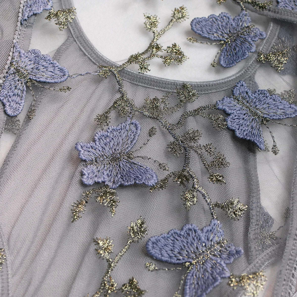 Bikini Fashion Sexy Butterfly Embroidery Slim-Fit Sexy All-Match Jumpsuit for Women
