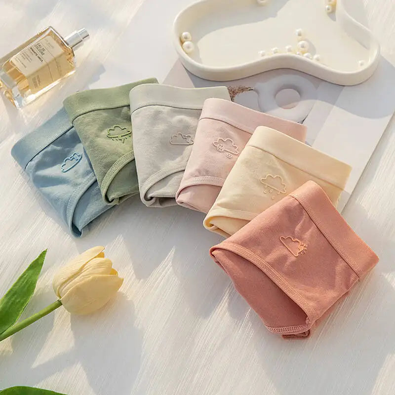 5Pcs Women's Cotton Underwear Panty Cute Sexy Panties Female Seamless Underpants Solid Color Panty Intimates Women Lingerie S-XL