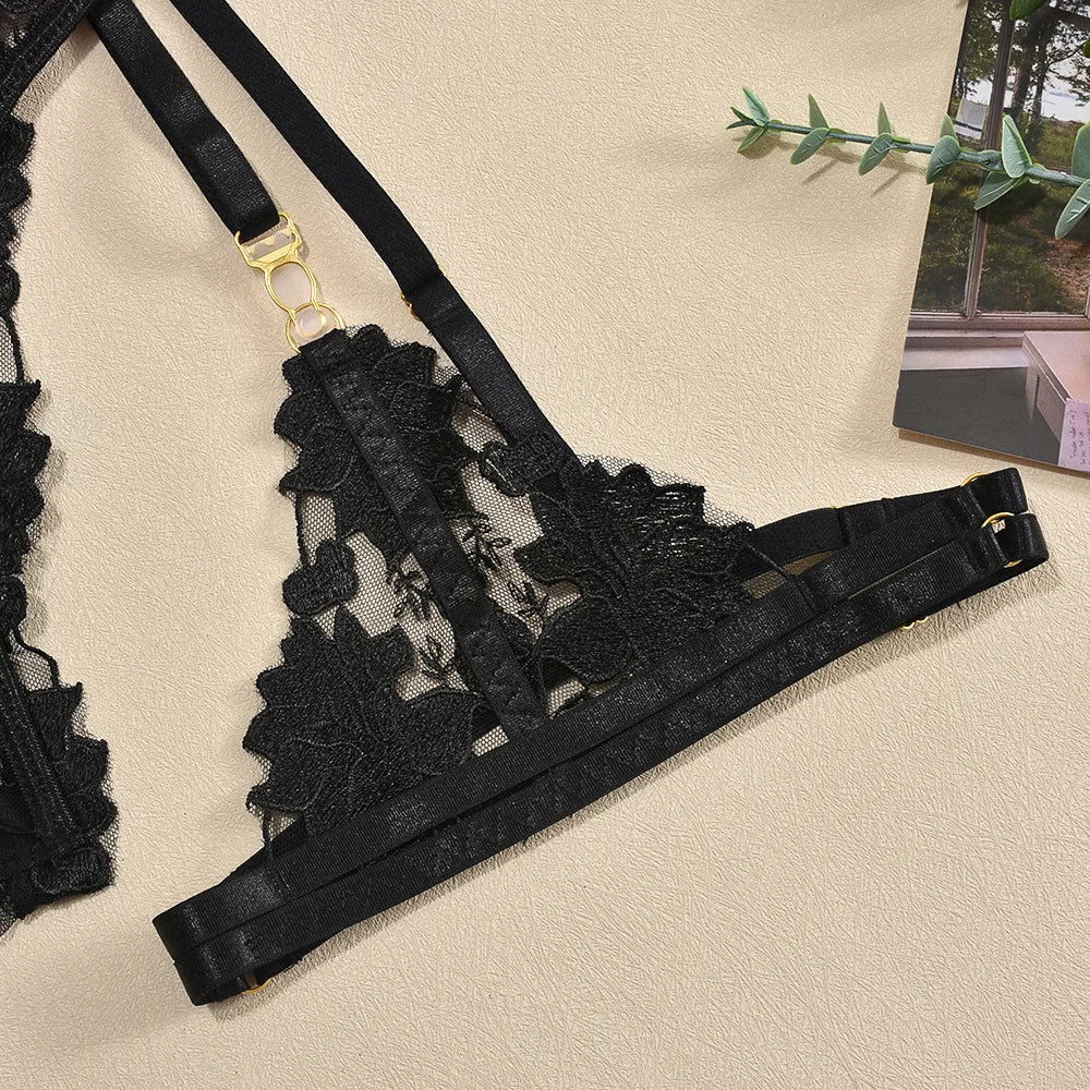 Women's Sexy Underwear for Women Set Lingerie Fancy Products Set Bra Ladies See-through Bralettes Bh Below Lingeries Woman Bras
