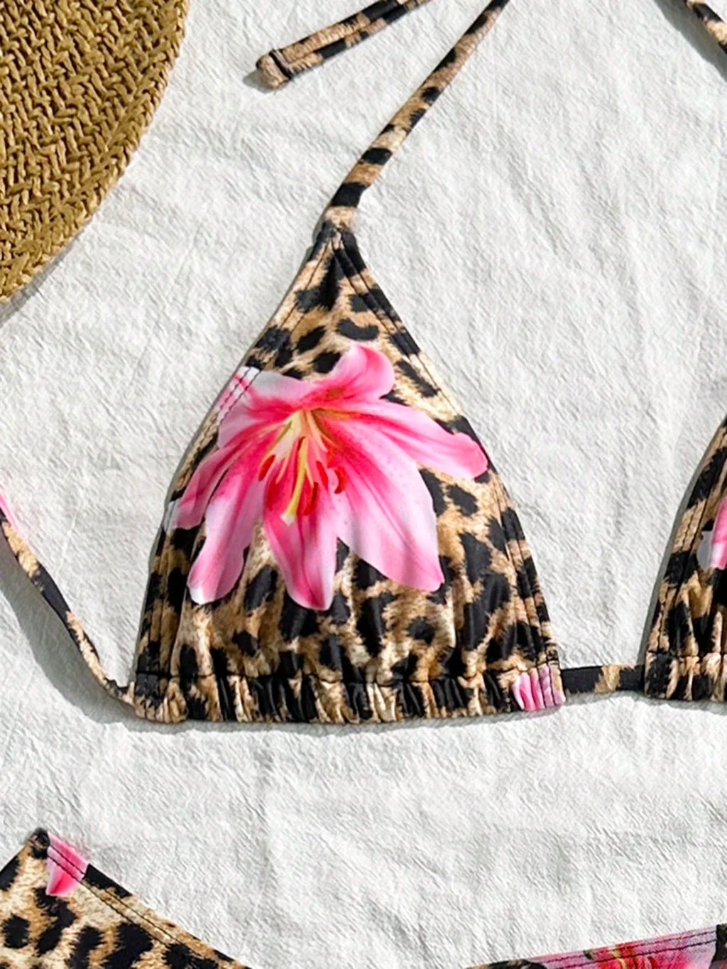 3 Pieces Triangle Halter Bikini 2026 Women & Beach Skirt Swimwear Female Printed Swimsuit Bathers Bathing Swimming Swim Suit