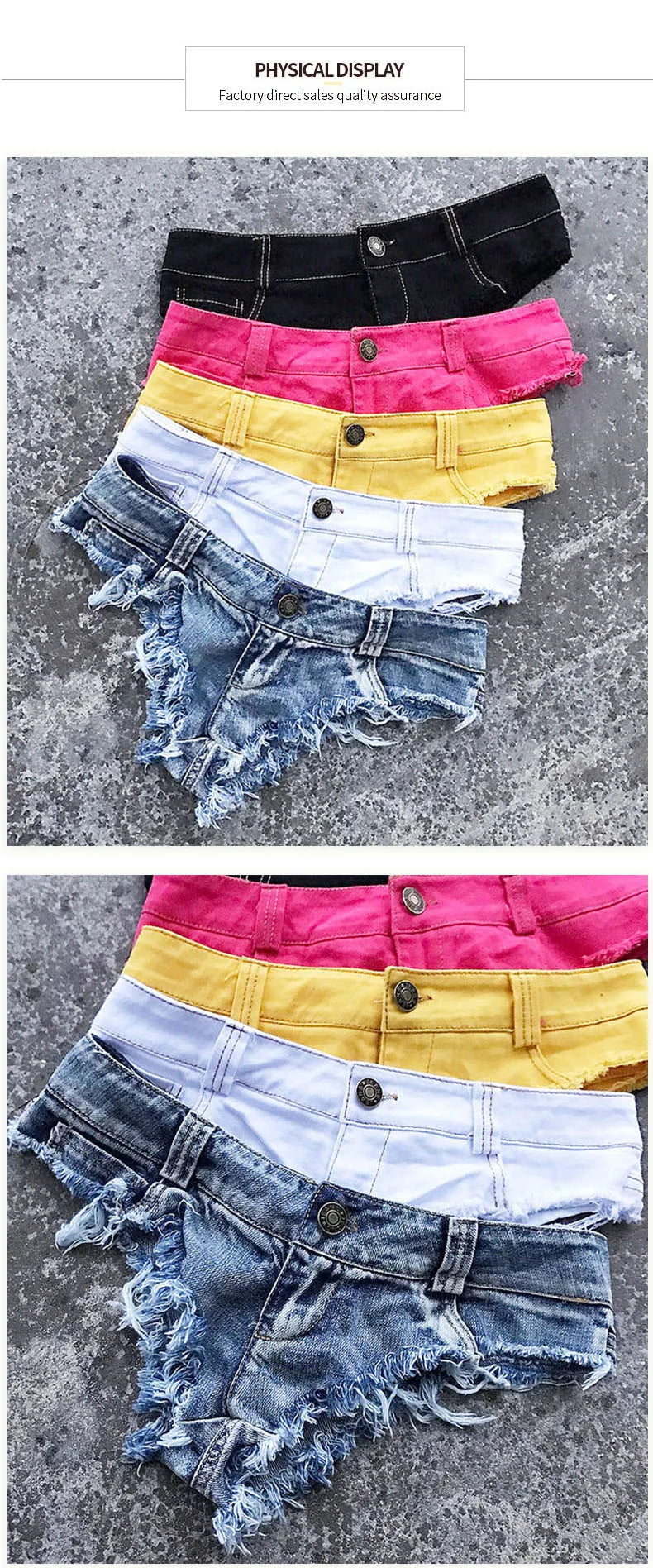 DEKA Sexy Holiday Beach Swimsuit Shorts Denim Thongs Beach Summer Holiday Wear For Ladies Bikini Pants Mid Waist Female Clothes