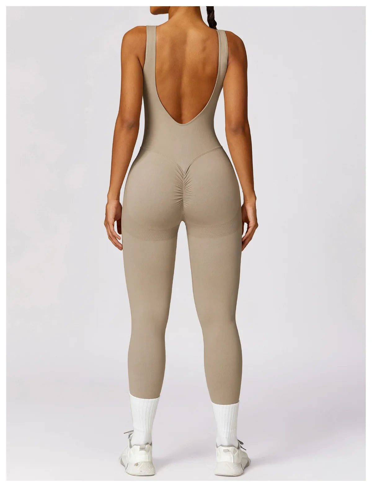 Seamless One-piece Suit Women Sports Jumpsuit Push up Yoga Suit Backless Sportswear Set Women Sleeveles Workout Bodysuits Female