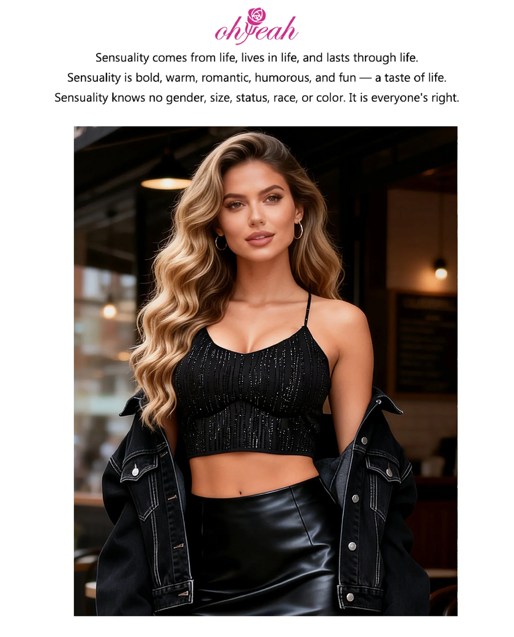 Black Rhinestone Camisole for Women Sexy Slim Fit Seamless Backless Short Top Night Out Clubwear