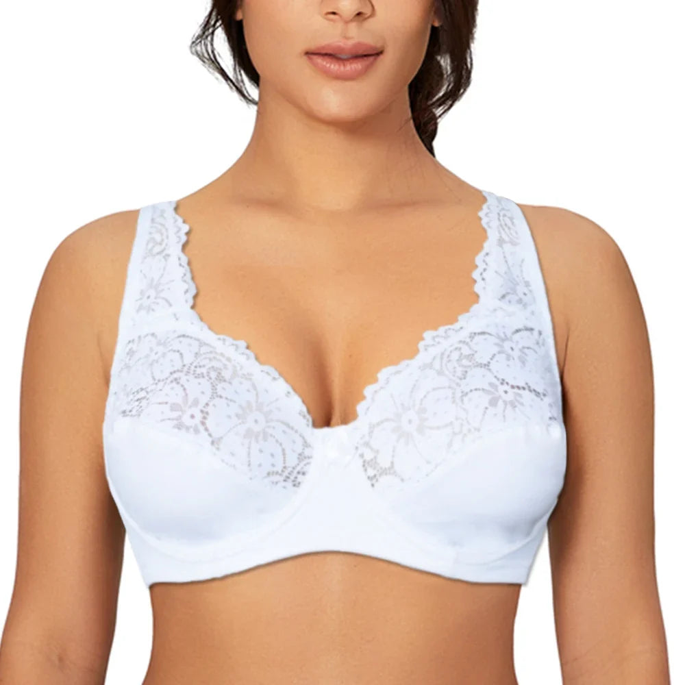 Fashion Bras For Womens Lingerie Lace Bra Underwire Plus Size Brassiere Sexy Underwear BH Top  B C D DD E F Cup
