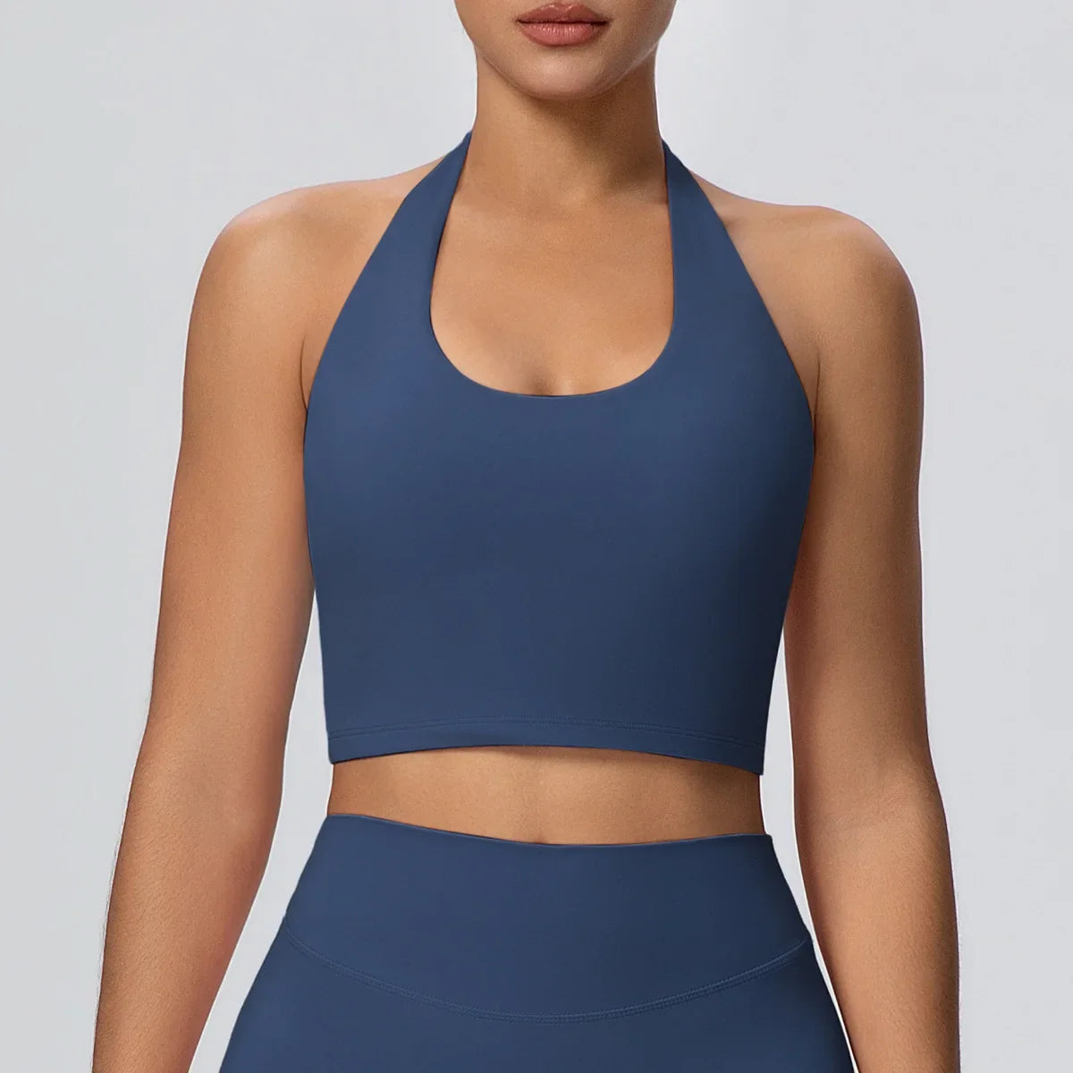 Sexy Gym Women's Sports Bra Breathable Hanging Neck Backless Sports Bra Women's Comfortable Exercise Pilates Training Yoga Top
