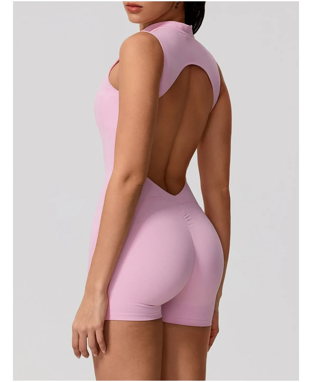 Hearuisavy Summer Sports Overalls Women Gym High Stretch Sleeveless Yoga Bodysuit Running Push Up Butt-Lifting Fitness Jumpsuit