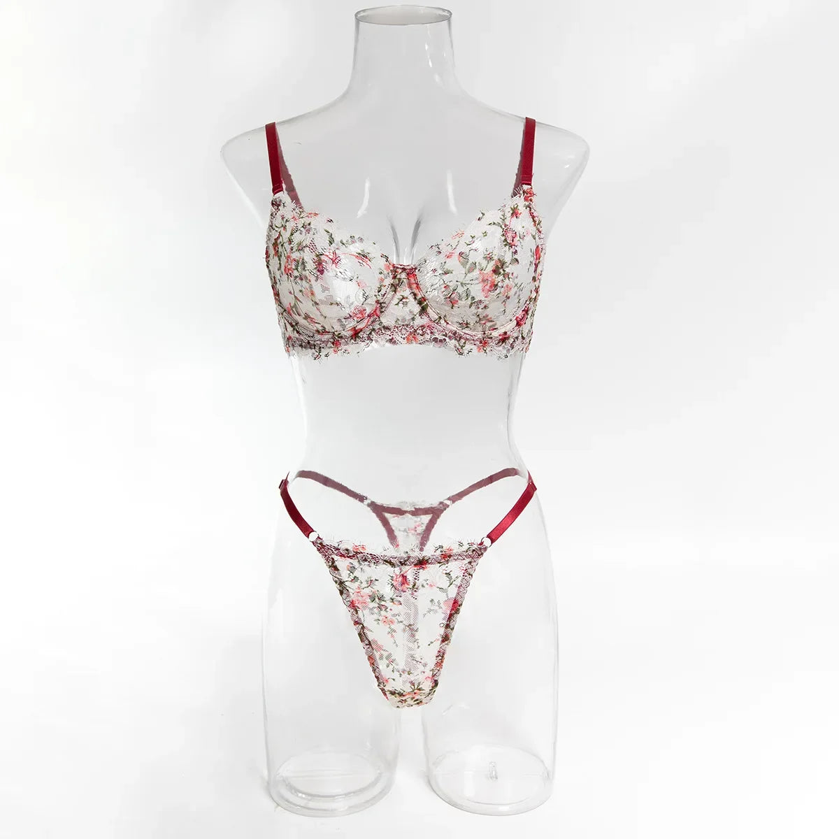French retro lace underwear set sexy push-up bra erotic underwear