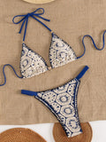 XS - L Halter Crochet Bikini Women Swimsuit Female Swimwear Two-pieces Bikini Set High Cut Bather Bathing Suit Swim Beachwear