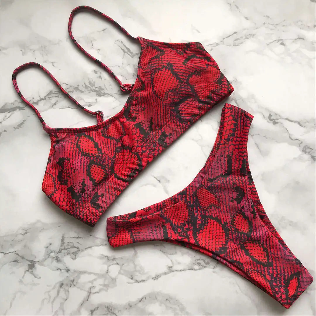 New S - XL Sexy Hot Pink Leopard Bikini Women Swimwear Female Swimsuit Two-piece Bikini set Bather Bathing Suit Swim Lady V871P
