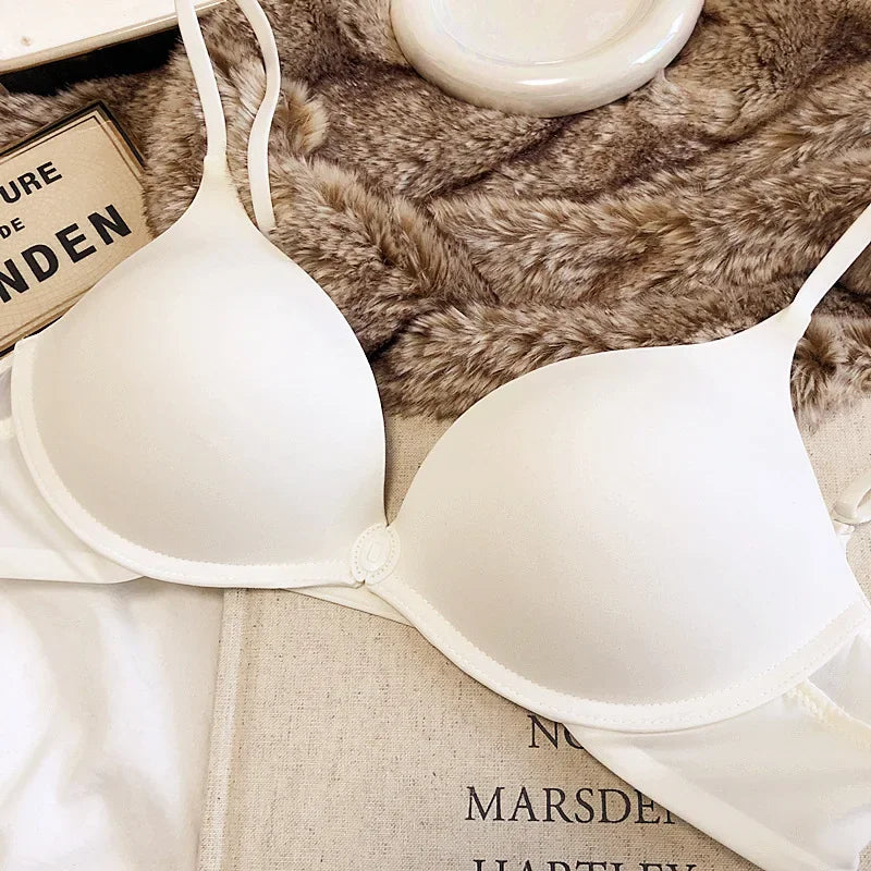 MOYISU Sexy Wireless Minimizer Bra - Seamless Backless Bralette for Large Chest, Anti Sagging Front Closure Breathable Comfort