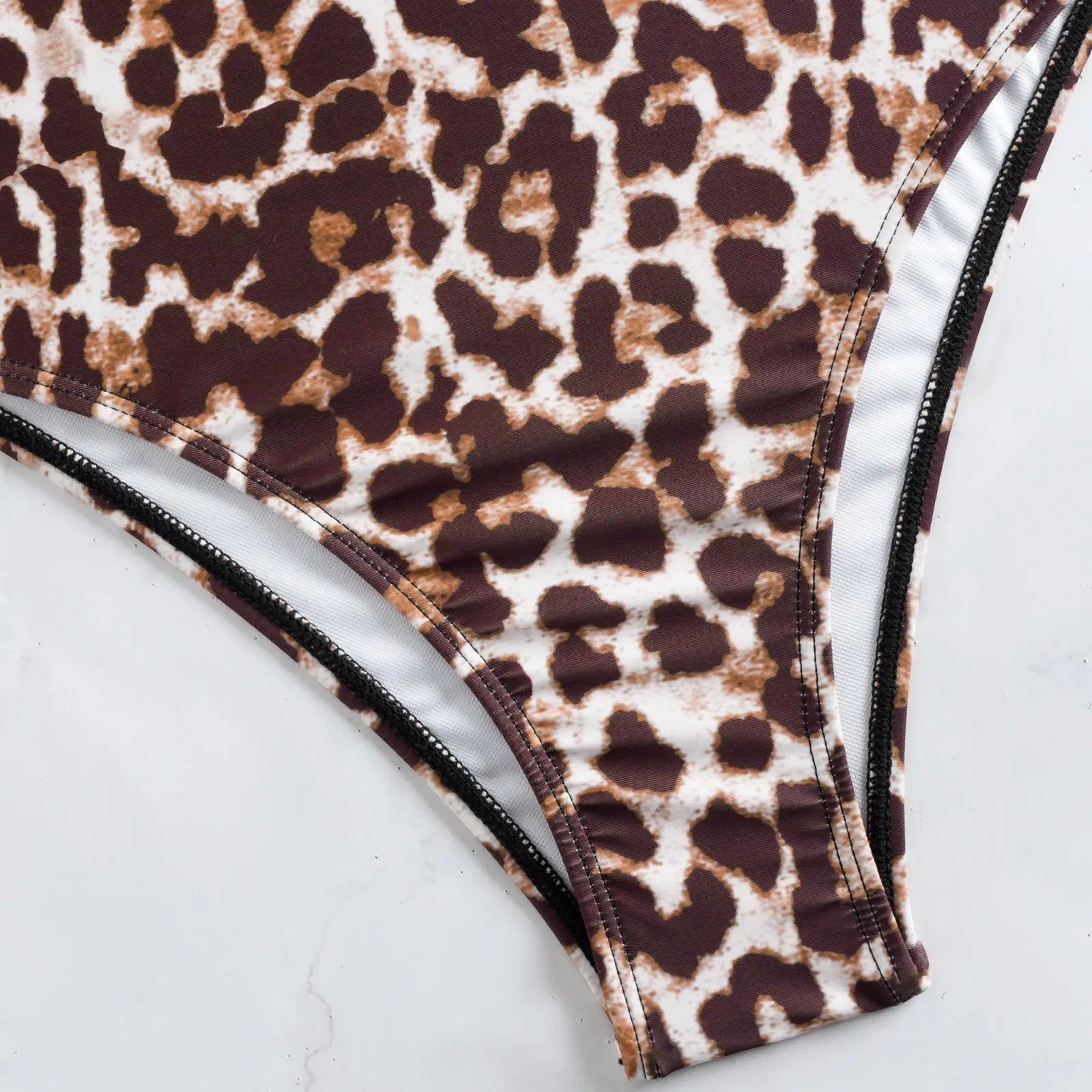 2026 Strappy Tankini Set 2 Pieces Swimwear Female Leopard Drawstring Swimsuit Women Bathers Bathing Swimming Swim Suit Beachwear