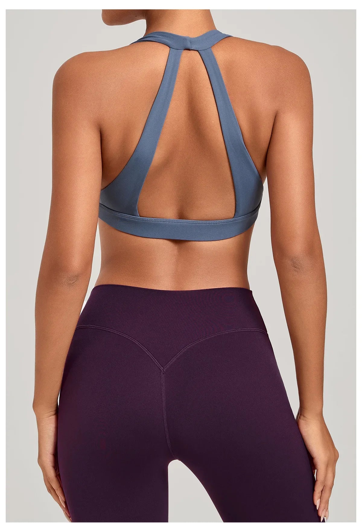 Sports Bra Gathered Neck Hanging Style Backless Tight Yoga Bra Women's Top Fitness Outdoorsports Pilates Training Gym Workout