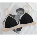 Lace Women's Bra Sexy Lingerie Without Steel Ring French Underwear Triangular Cup Push Up Bra Comfort V Neck Bralette