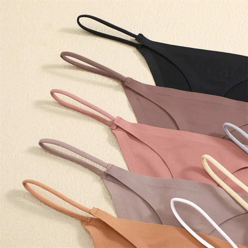 8Pcs/Set Seamless Thong Women Invisible Thin Strap Low Waist High Stretch Flexibility Panties Sexy Underwear Briefs T-back