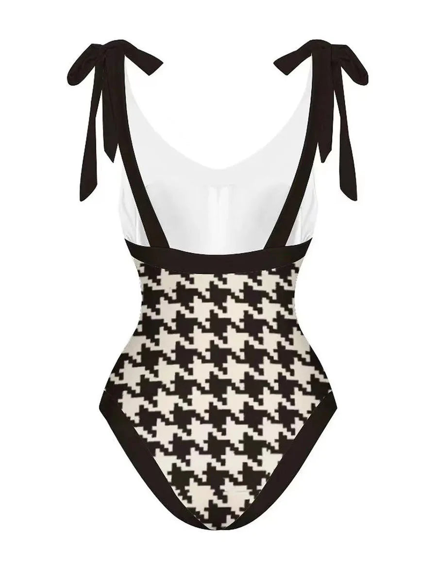 2026 String One Piece Swimsuit & Vent Skirt Padded Sexy Swimwear Women Bathing Suit Female Swimming Summer Beachwear Bodysuit