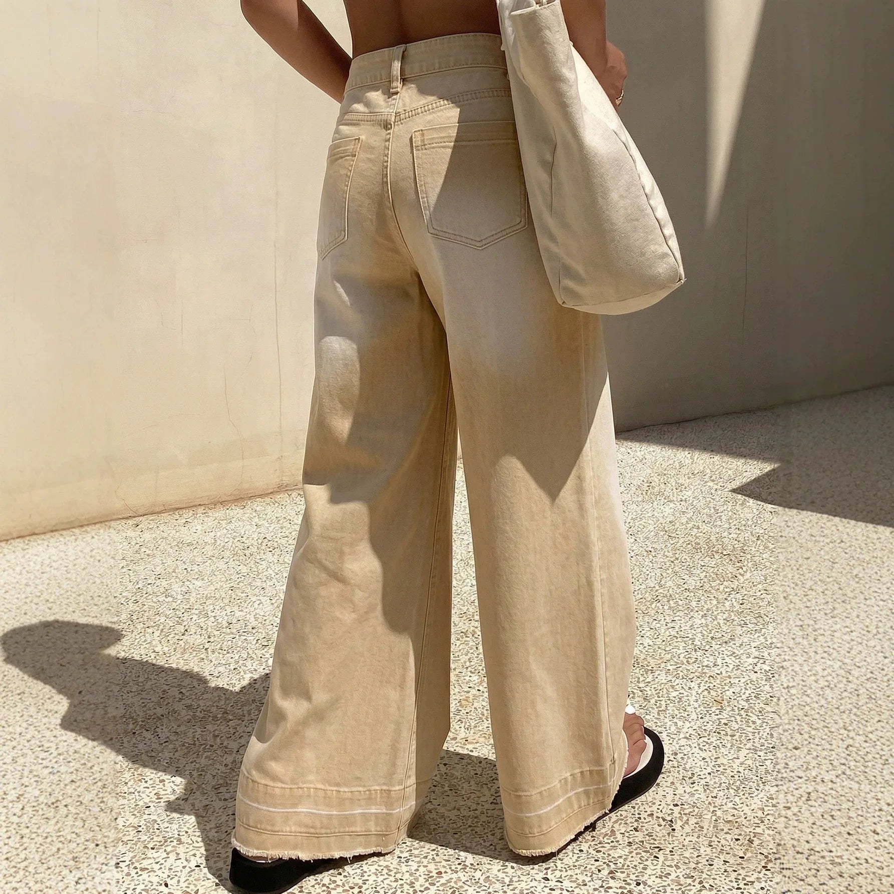 European and American style 2026 women's jeans wide leg pants jeans pants trousers
