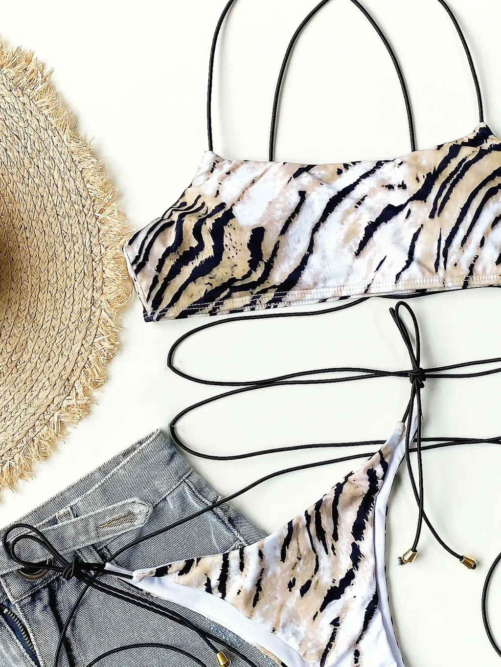 2026 New Sexy Bikini Leopard Bandage Swimwear Swimsuit Women Bikinis Set Bathing Suit Beach Bikini Female Costumi Da Bagno Donna