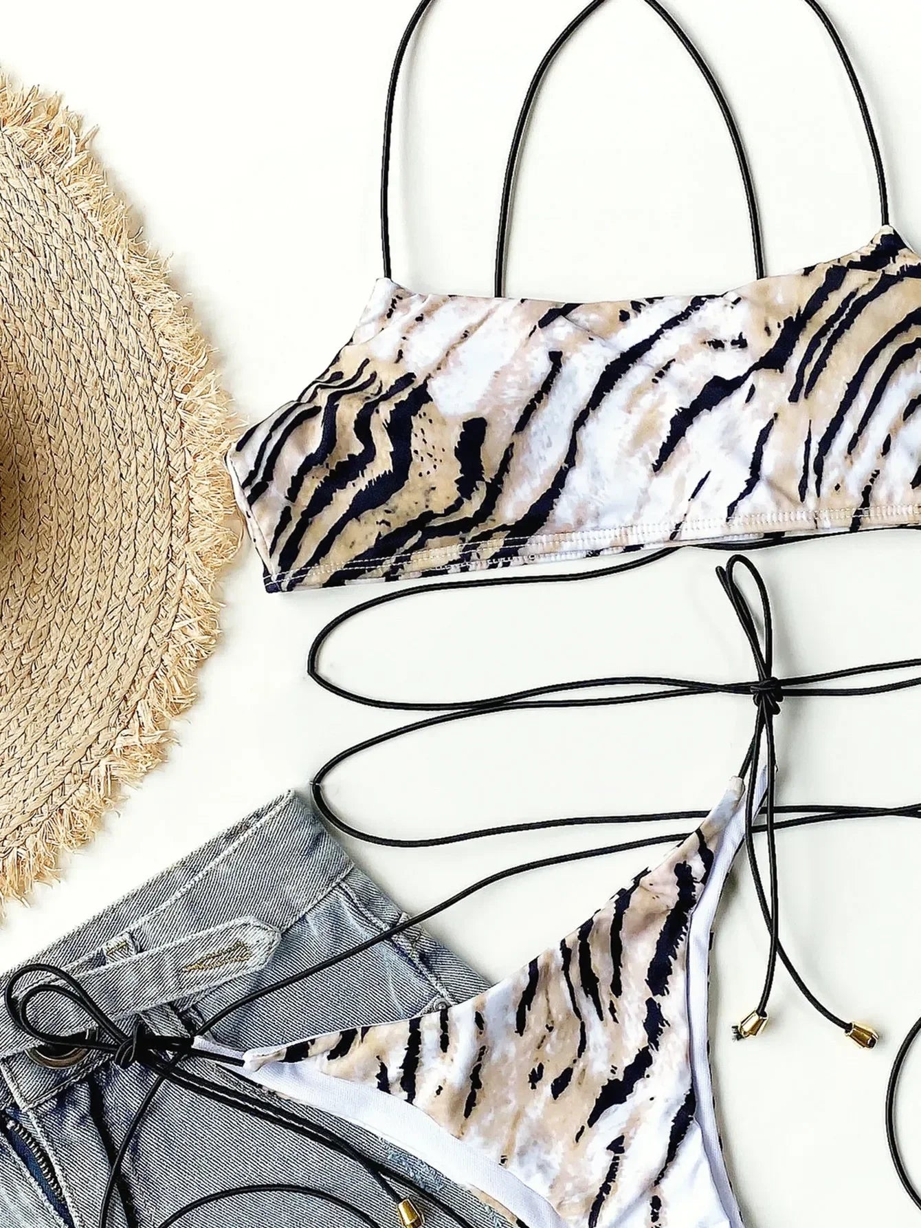 2026 New Sexy Bikini Leopard Bandage Swimwear Swimsuit Women Bikinis Set Bathing Suit Beach Bikini Female Costumi Da Bagno Donna