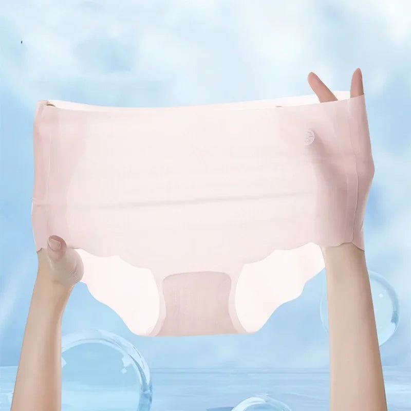 4Pcs/Set Sexy Women Panties Quick Drying Thin Briefs Seamless Underwear Summer Underpants Low Rise invisible Panties