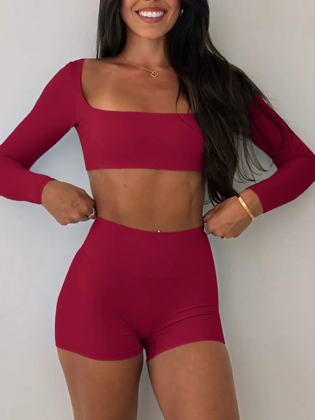 European and American yoga sports vest T-shirt shorts suit