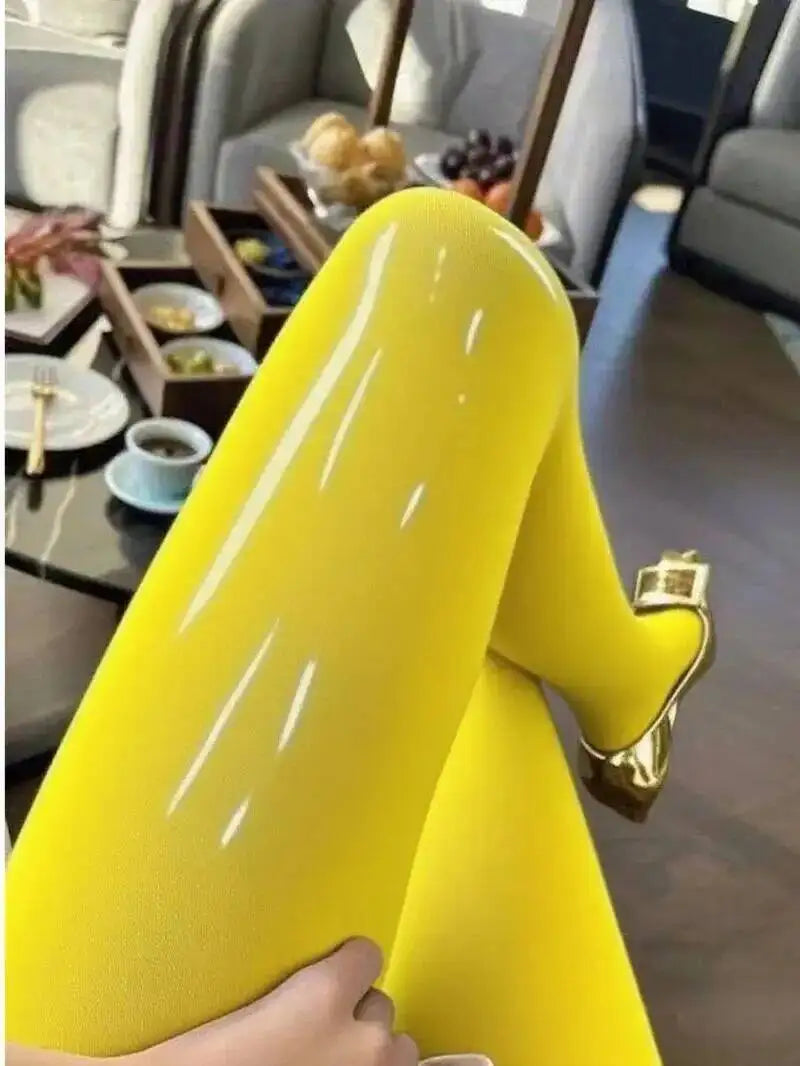 Golden Horse Oil Socks Shiny Smooth Silky Pure Desire Plus Size Sexy Slimming Versatile Spring Summer Mask Paper Sexy Women 426I