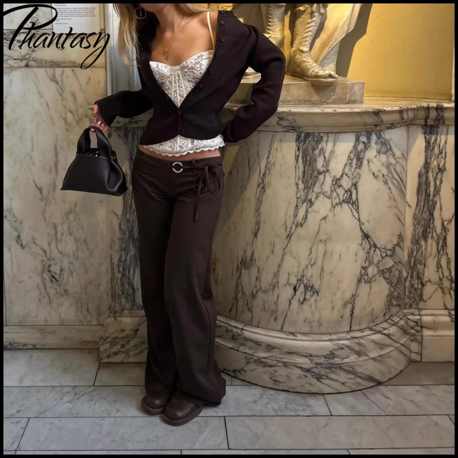 Phantasy Summer Fashion Tank Top Women Elegant Lace Top Sexy Slim Fit Lace up Camisole Lady Casual Streetwear Women Clothing