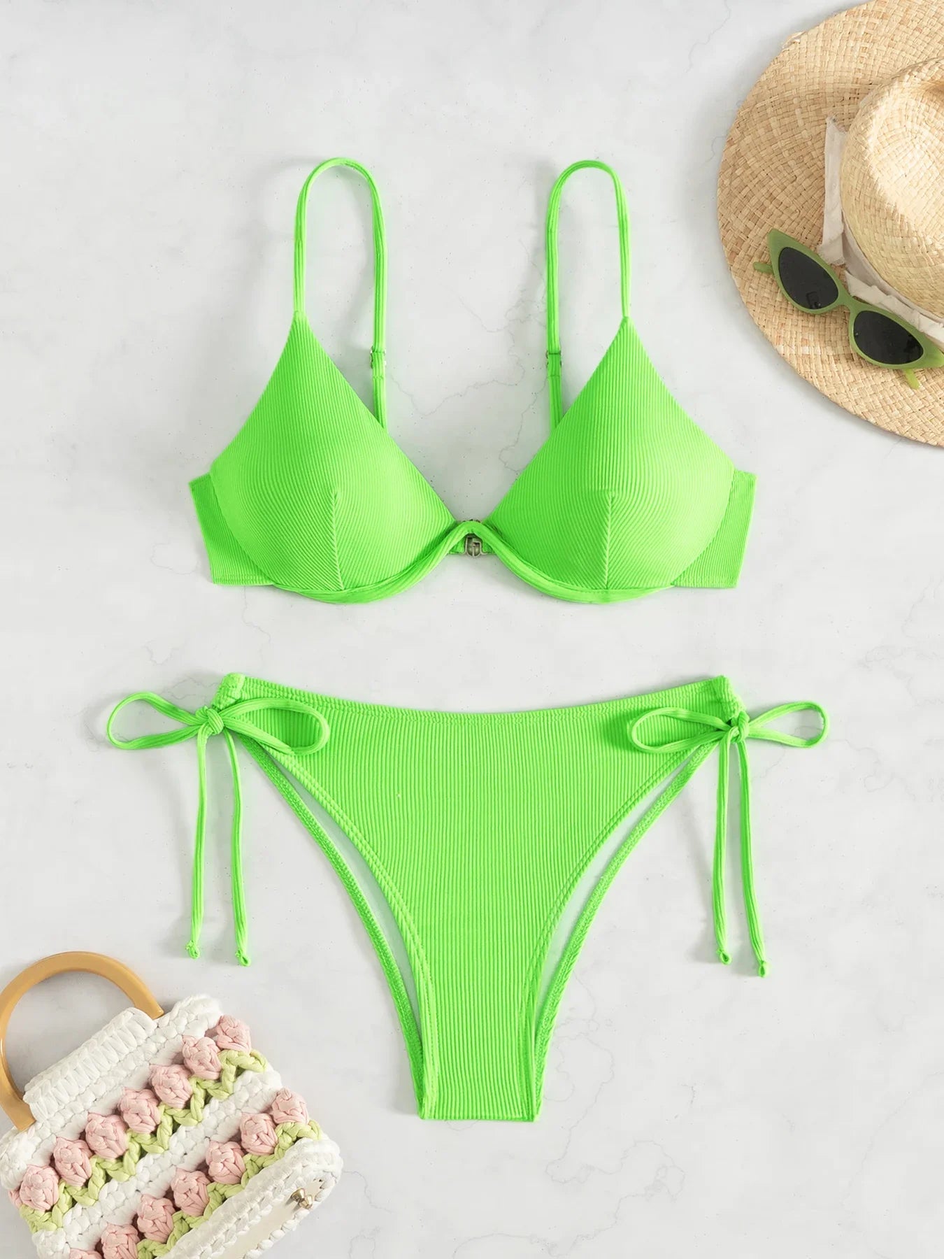 ZTVitality Solid Underwire Sexy Bikini 2025 New Arrival Biquini Padded Push Up Bandage Swimsuit Women Swimwear Summer Beachwear