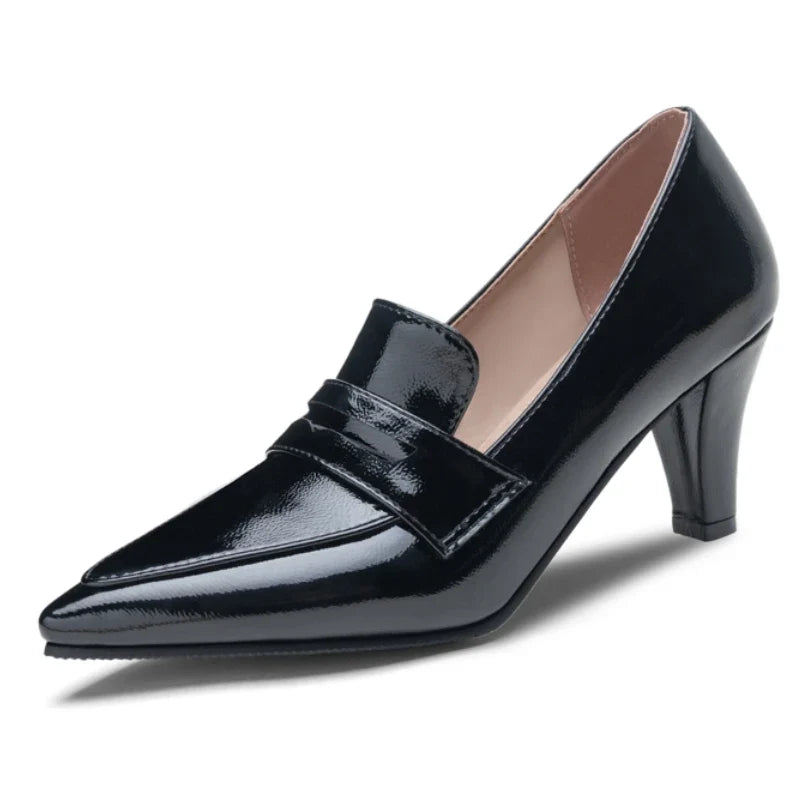 Elegant Black High Heels Women's Pumps Dress Shoes Fashion Point Heeled Party Office Footwear Shoes Ladies Comfortable Big Size
