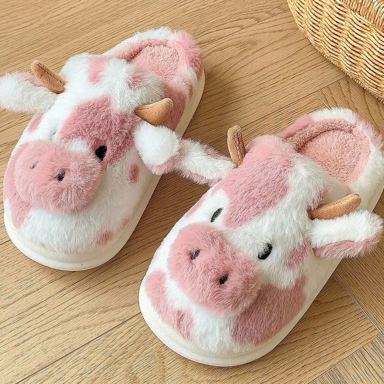 Halloween Christmas Cartoon Cow Kigurumi Unicorn Pajama Slipper Jumpsuit Women's Cute Zipper Hooded Sleepwear Onesies Winter