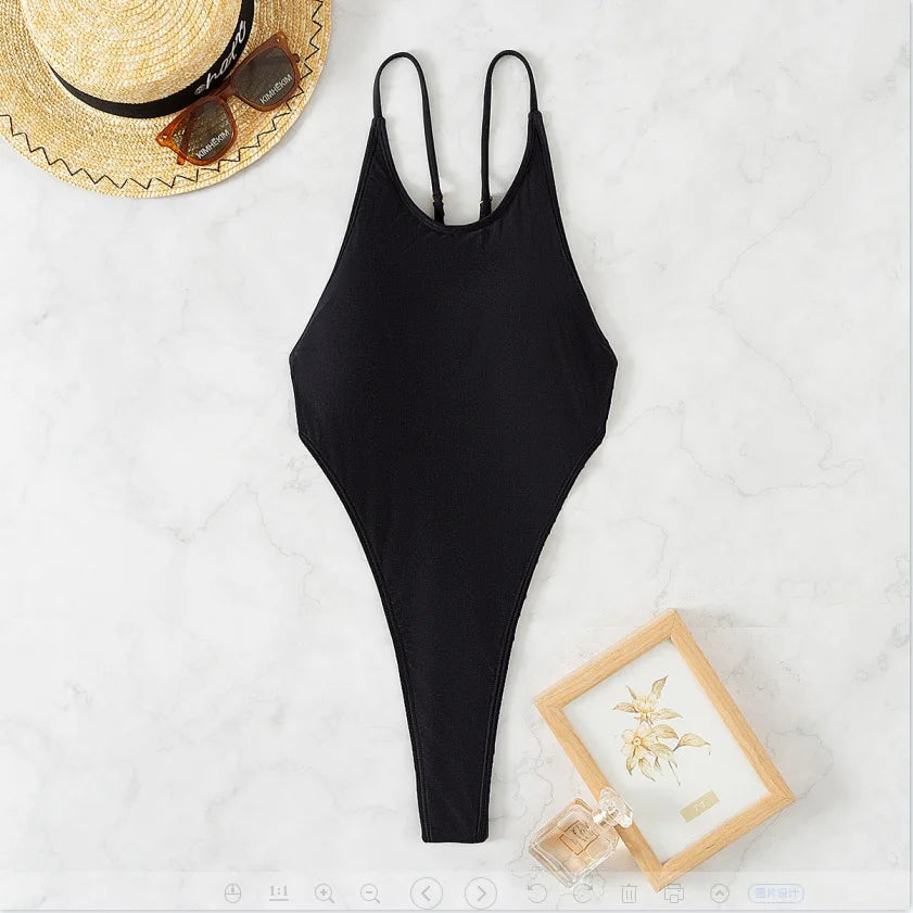 Extreme Mini Micro String Backless Women Swimwear One Piece Swimsuit Female High Cut Monokini Thong Bathing Suit Swim Beachwear