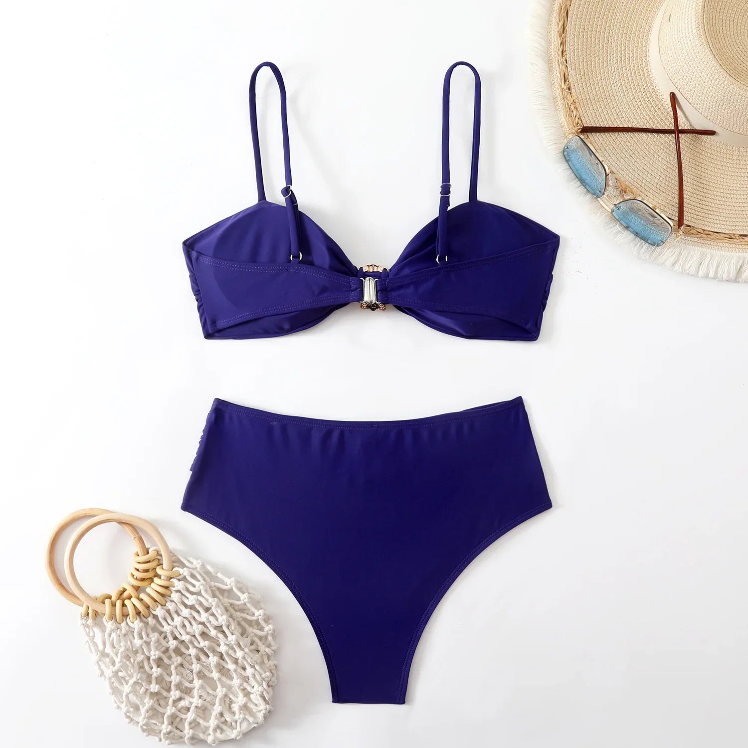 High Waist Bikini Women's Swimsuit Two-piece Bathing Suits Bandeau Woman Swimwear Trend Bikinis Sets Brazilian Beach Wear