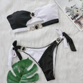 2026 Sexy Bikini Bandeau Women Crystal Diamond Patchwork Hollow Swimwear Swimsuit Bikinis Set Bathing Suit Bikini Female Push Up