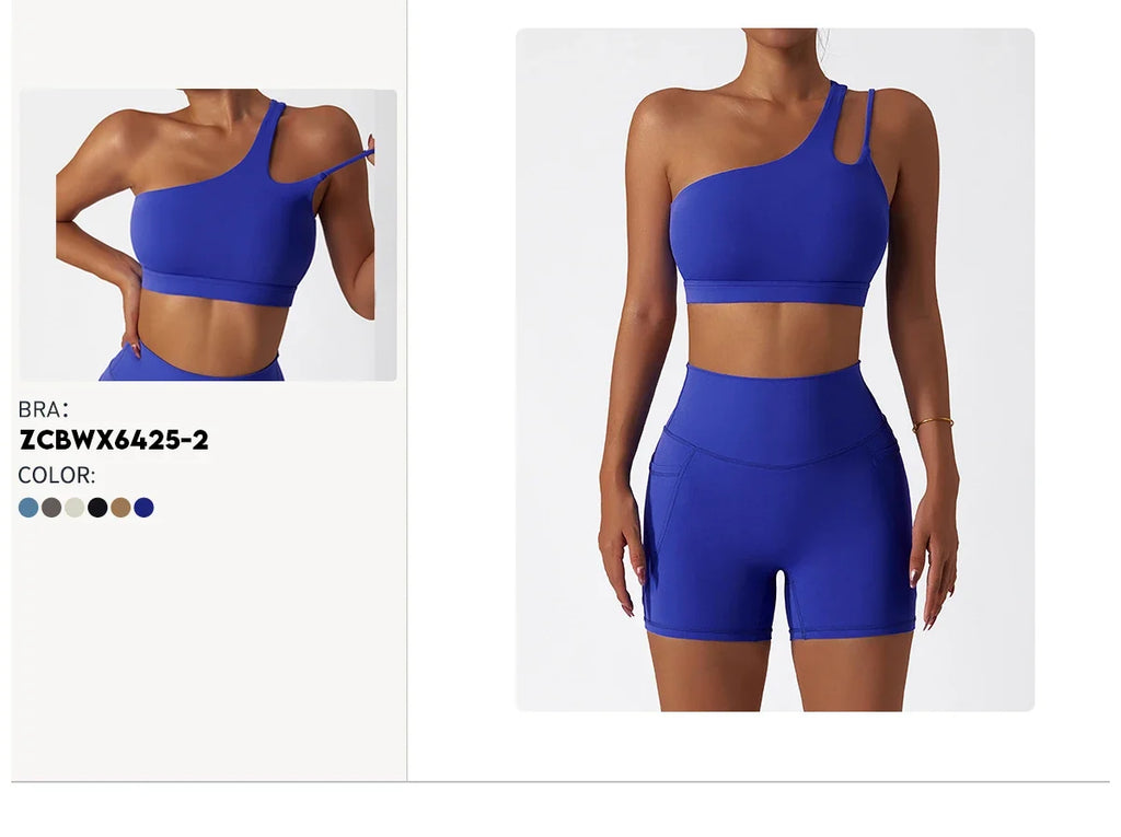 Comfortable Skin Friendly Summer High Waist Yoga Shorts Gym Hip Lift Pants Pocket Breathable Running Cycling Sports Shorts Women