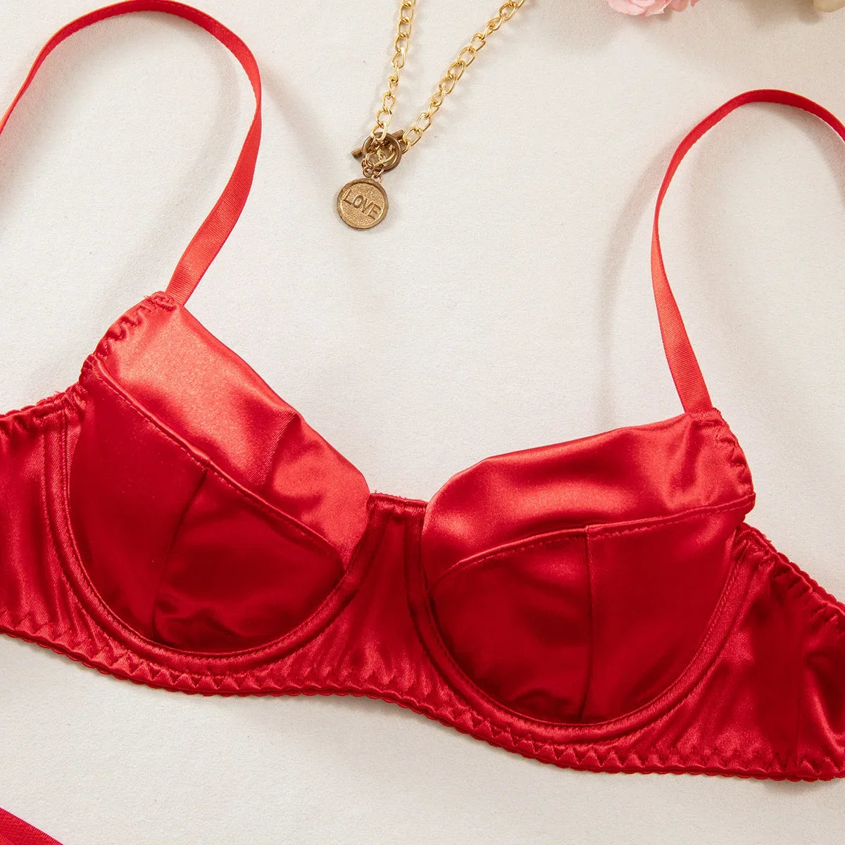 2 Pcs Sexy Bra Set Women Underwear Underwire Push Up Satin Patchwork Bras and Thongs Suits Attractive Bilizna Intimate Set