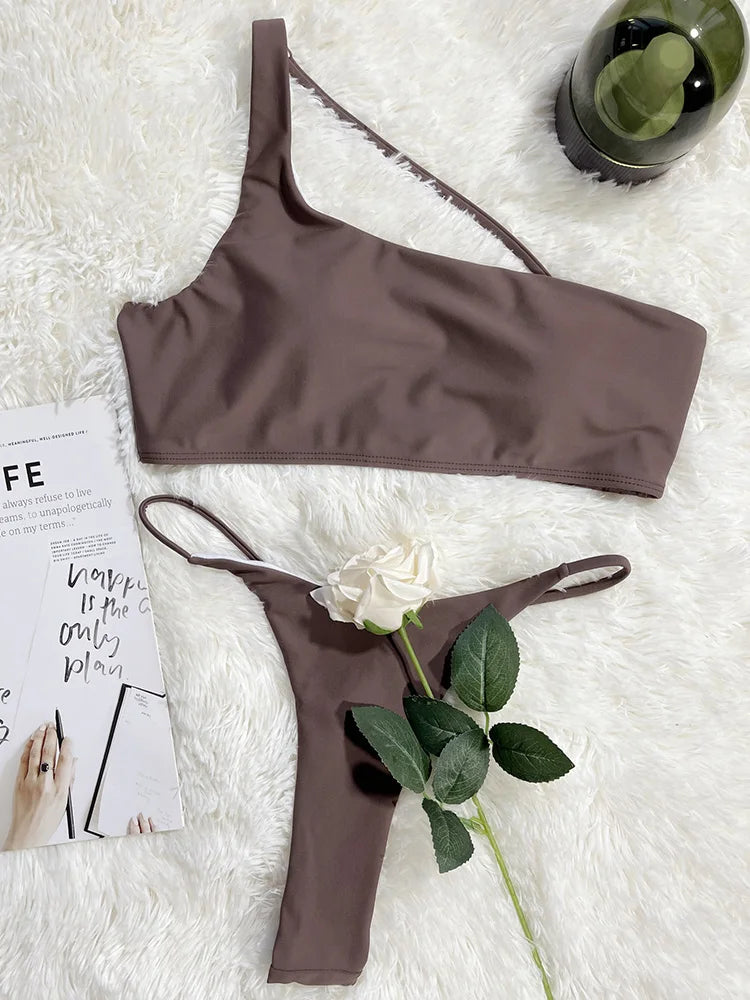 Asymmetric G String Bikinis Mini Micro Thong Bikini Female Swimsuit Women Swimwear Two-pieces Bikini Set Brazilian Bathing Suit