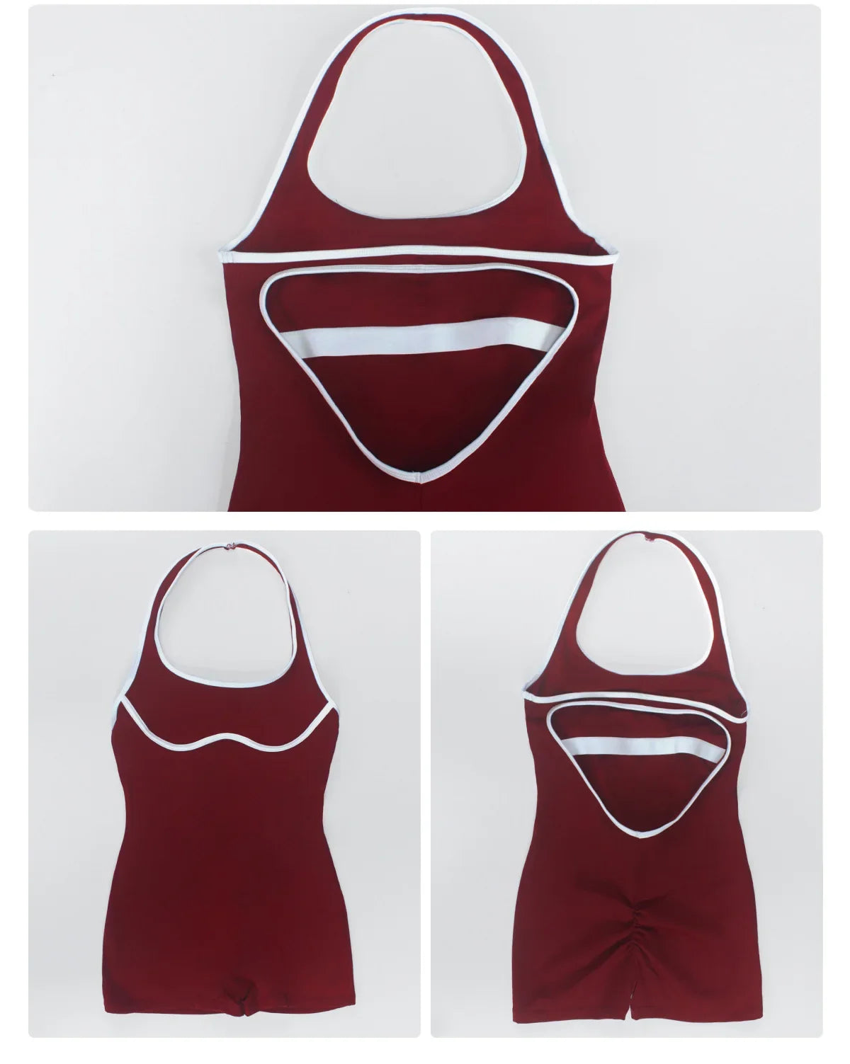 Color Blocking Yoga Jumpsuit Women Sleeveless Hollow Out Backless Slim Sports One Piece Short Suit Gym Running Fitness Rompers