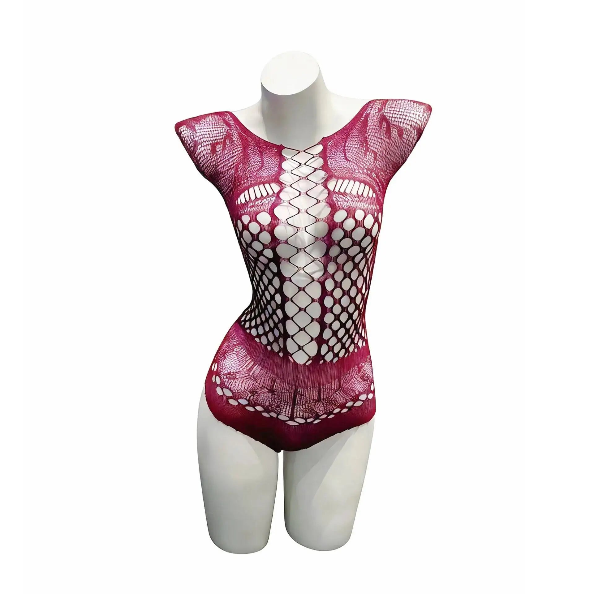 Sexy Spicy Girl Style Hollow-out Tearable One-piece Mesh Outfit Transparent Bodysuits Hollow Out For Woman Thin Bodysuits XEHY
