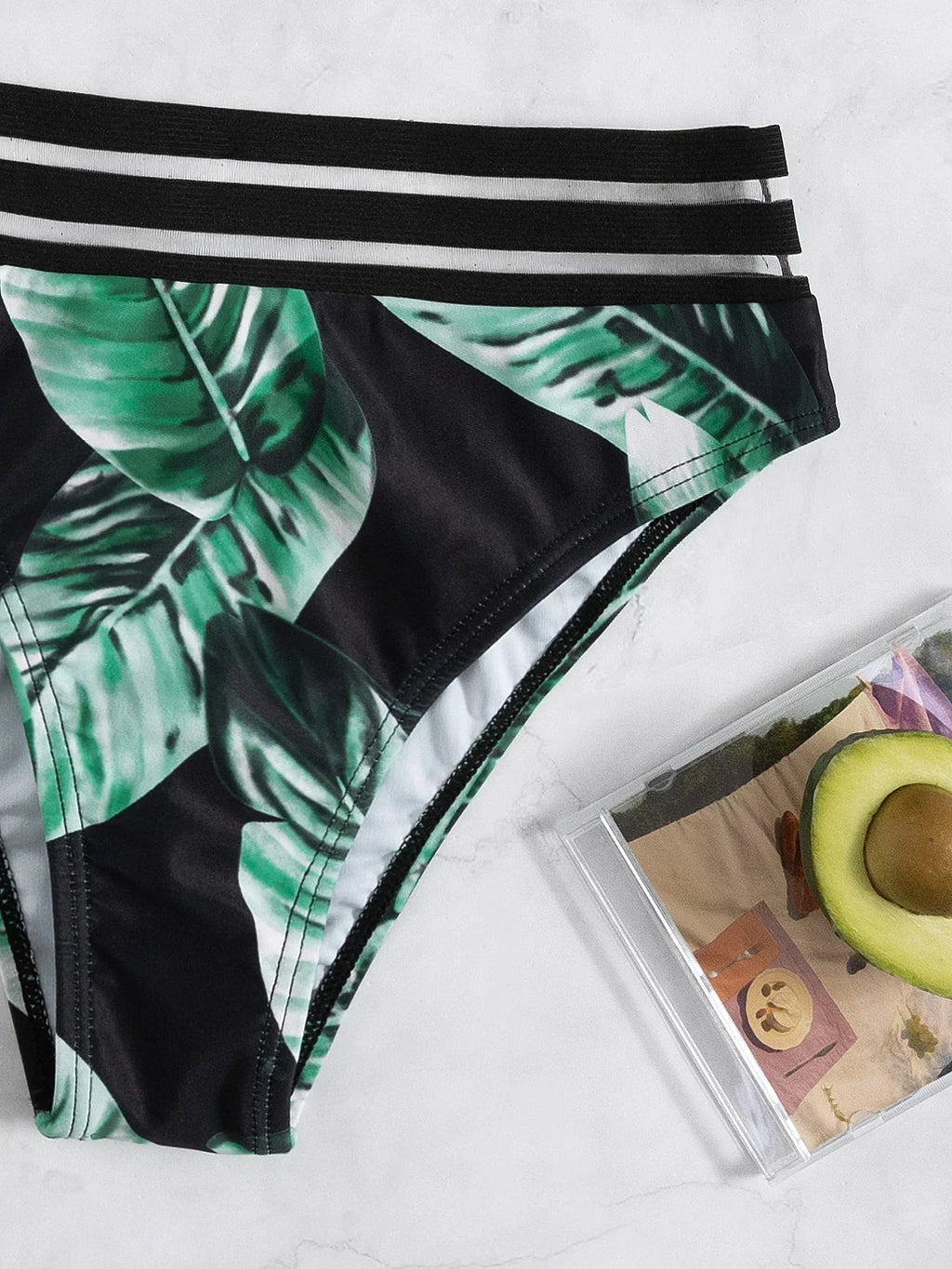 Sexy Mesh Tape Bikini 2026 Women High Waist Swimsuit Printed Swimwear Female Lady Bathing Suit Swimming Summer Beachwear