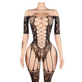 Sexy Lingerie Jumpsuit, Open Crotch Exposed Breast Bra Mesh Suit, Women's Jumpsuit And Sexy Lingerie Set