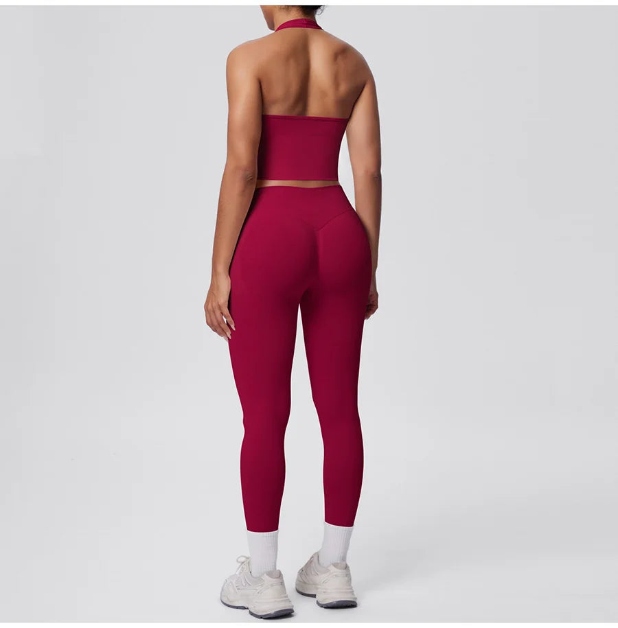 2pcs Yoga Set Gym Outfits Clothes Athletic Wear Yoga Suits For Women Fitness Set Tracksuits Sports Bra Gym Leggings Sportswear