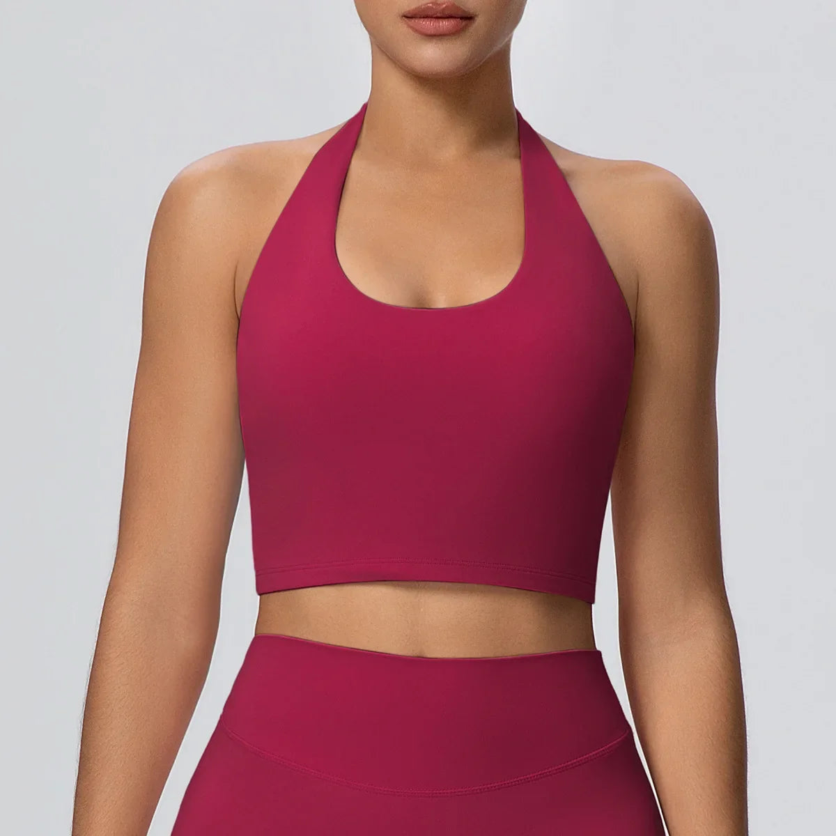 Sexy Gym Women's Sports Bra Breathable Hanging Neck Backless Sports Bra Women's Comfortable Exercise Pilates Training Yoga Top