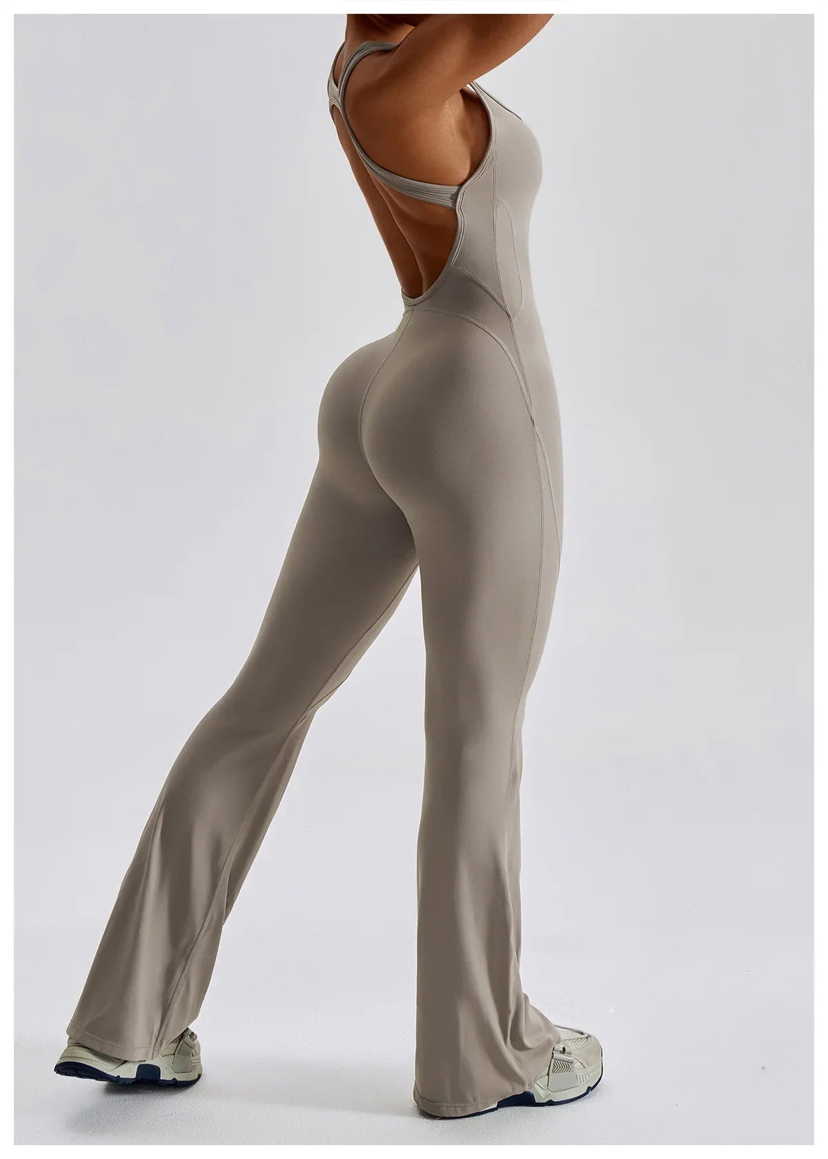 Women Fitness Bodysuit Backless One Piece Yoga Set Jumpsuit Sports Gym Workout Clothes Tights Active Wear Slim Playsuit Female