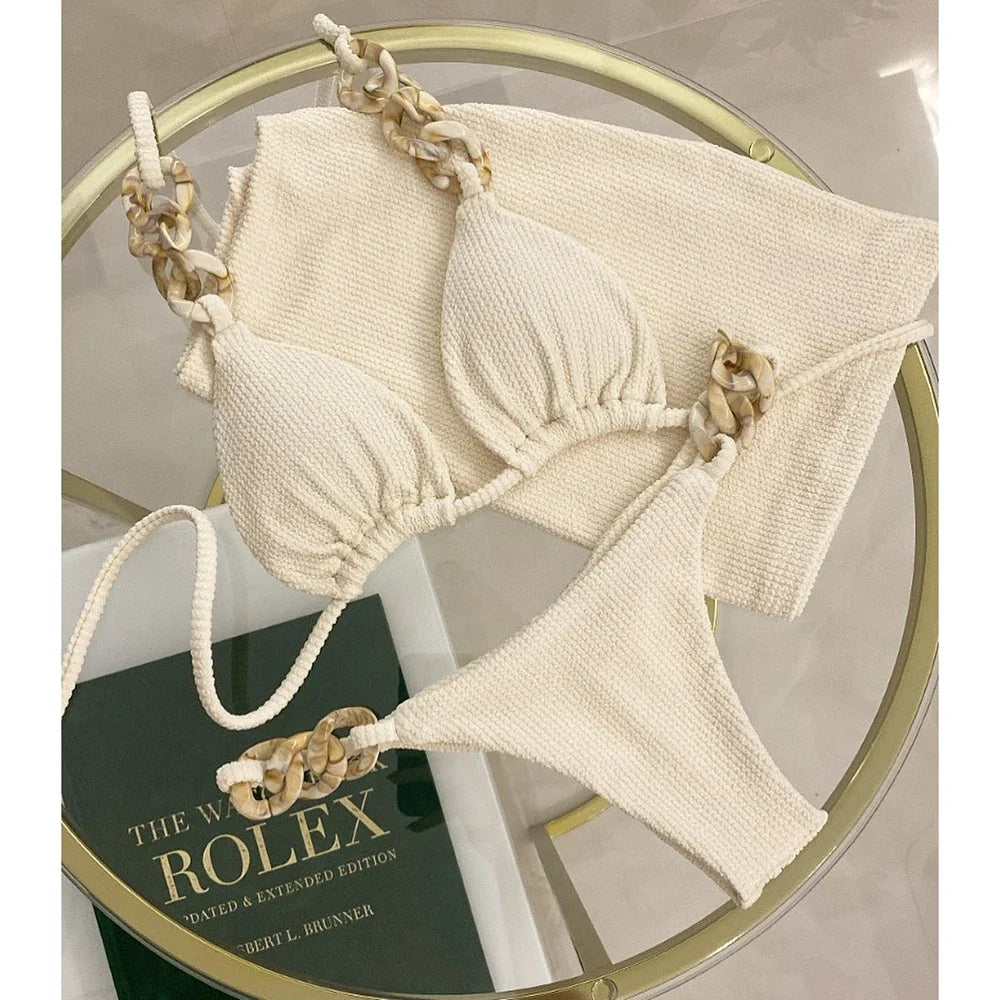 Brazilian Bikini Set For Women Swimwear 3 Piece 2025 Sexy Swimsuit Micro Bikinis Push Up Beachwear Summer Femme biquini