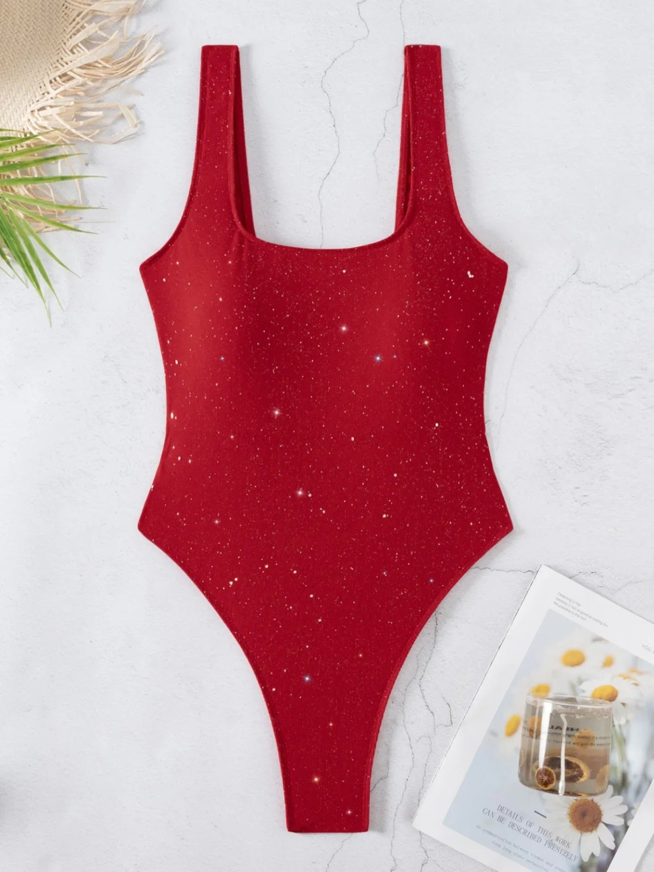 DEKA  Summer Solid Sexy Backless Shiny Swimsuit Women One Piece Swimwear Beach Wear Slimming Bathing Suit