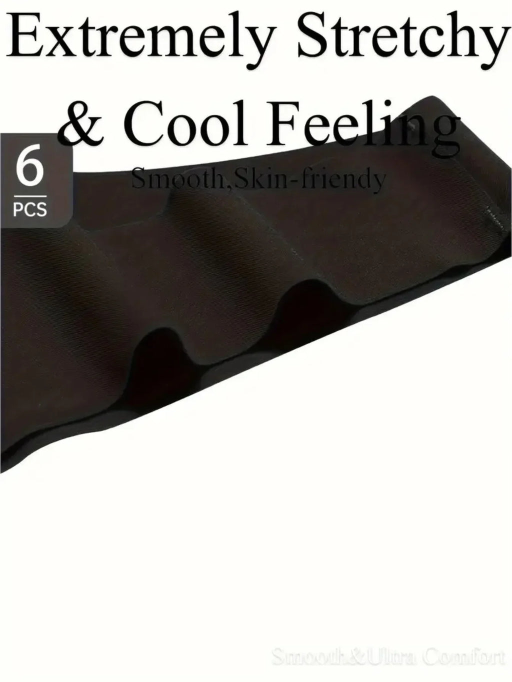 6 Pcs/Set Women's V-Waist Low-Rise Cotton Bikini Briefs - Seamless, Skin-Friendly, 100% Cotton Crotch, 8 Solid Colors, S-XL