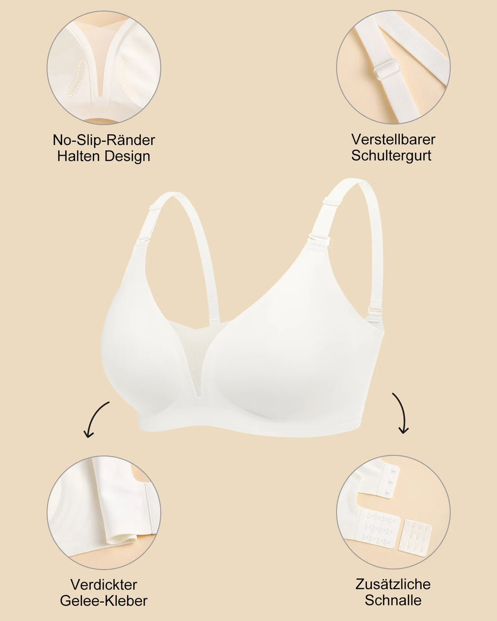 7pcs Women's Bras Seamless Push Up T-Shirt Bralettes Wireless - Multi-Color, Breathable Padded, Everyday Comfort
