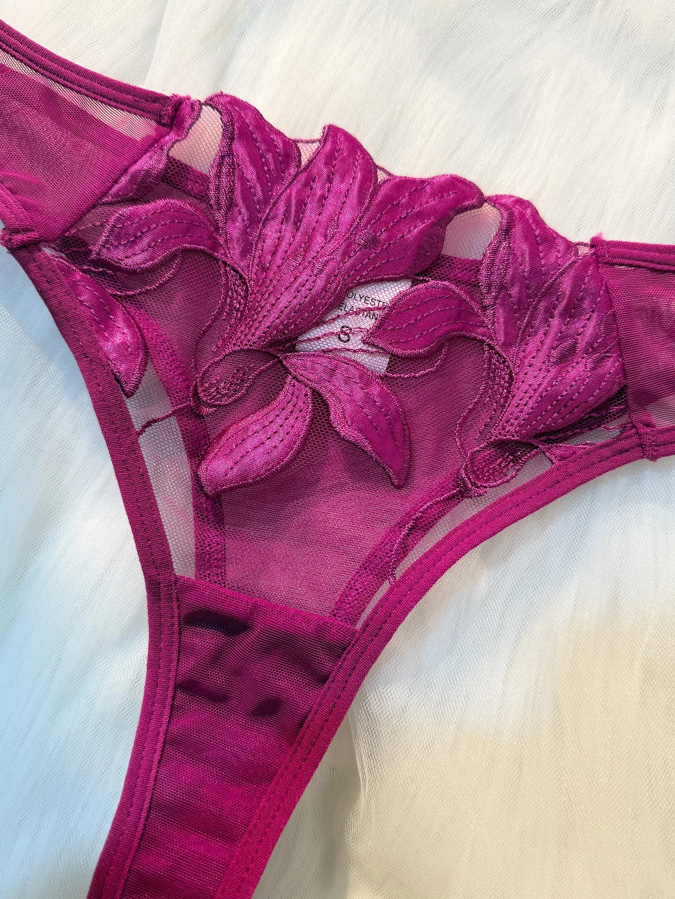 Fairy Lingerie Floral Valentine Charming Brief Panty Underwear Sexy Nighty Fancy Underwear Brief Set for Lady See Through Bra