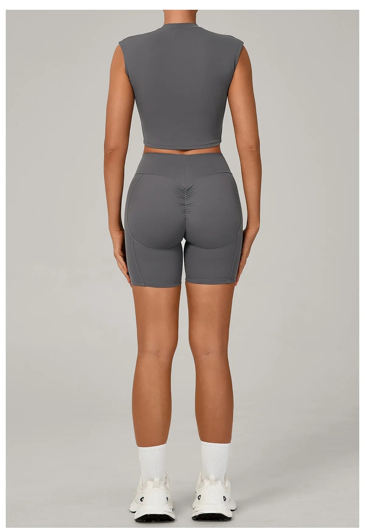 Naked Yoga Sets Women Quick Drying Slim Sports Shirt Fitness Suit Outdoors Sport High Waist Shorts Tight Running Workout Clothes
