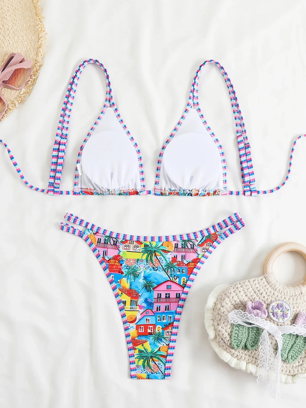 2026 Triangle Strappy Bikini Women Sexy Swimwear Female Brazilian Swimsuit Bathers Bathing Swimming Swim Suit Beachwear Summer